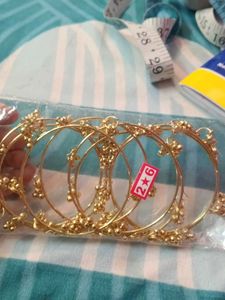 Gold Tone Charm Bangles Set