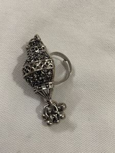 Unique Oxidized adjustable Silver Ring