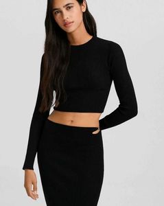 Bershka Black Cut-Out Top
