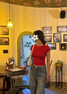 Red Cropped T-Shirt