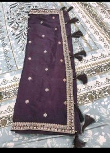 Elegant Purple Embroidered Lehenga Set