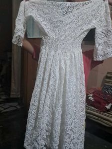 Elegant White Lace Dress