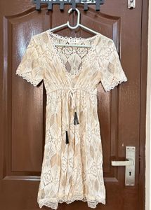 Bohemian Lace Mini Dress