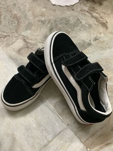 Vans Black &amp; White Velcro Shoes unisex