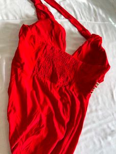 Stunning Red Halter Neck Evening Gown