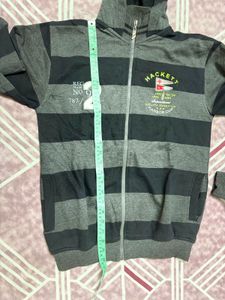 Unisex Hackett Striped Zip-Up Hoodie