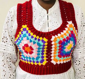 Handmade Crochet Granny Square Vest