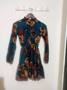 Boho Floral Print Mini Dress