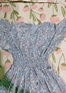 Blue Floral Maxi Dress