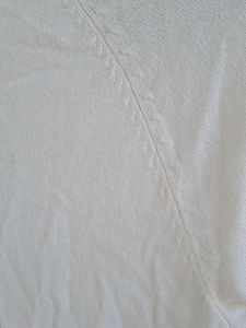 Cream Short Sleeve Knit Top