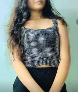 Silver Crop Top