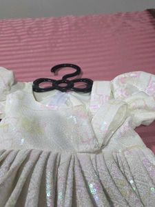 Sparkly Puffy Sleeve Dress
