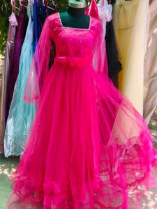 Hot pink gown