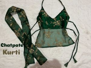 Backless Chatpate top with Dupatta