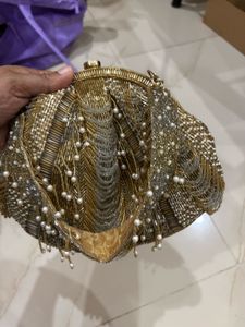 Embellished Beaded Clutch Bag