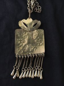 Vintage brass fringe  Necklace
