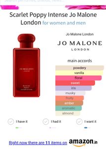 Jo Malone Scarlet Poppy Cologne Intense