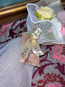 Handmade Crocheted Flower Bouquet with Heart