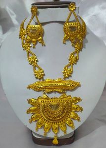 Gold Plated Rani Haar With Earrings