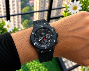 Hublot Stylish Black Chronograph Watch