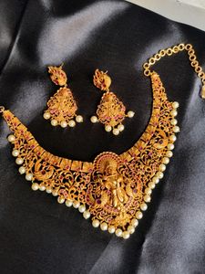 Lord Krishna Idol Necklace Set Premium quality