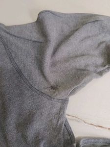 Comfortable Grey Long Sleeve Top