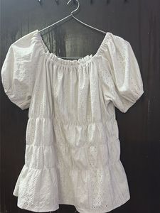Chic White Broderie Anglaise Top
