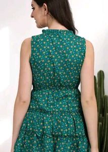 Chic Floral Sleeveless A-line Dress