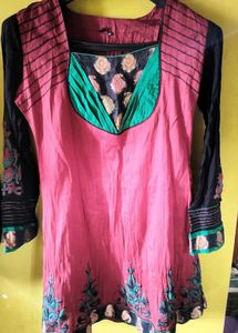 Crushed Zaria work ethnic kurta