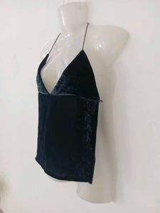 Velvet Halter Neck Cami Top