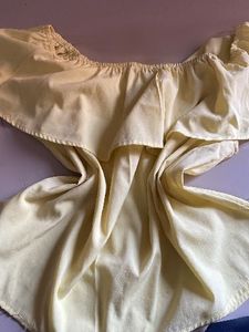 Cute Pastel Yellow Bardot Top