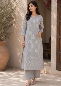 Elegant Grey Kurta