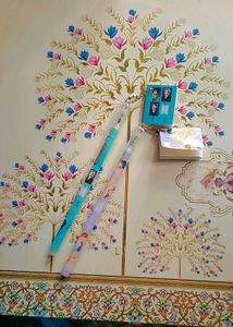 COMBO Of BTS Metallic Box Keychain And Gel Pens