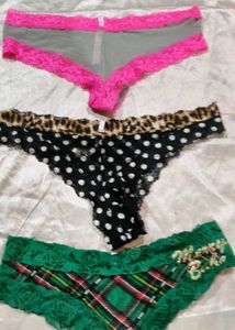 Lace Thong Panties Set