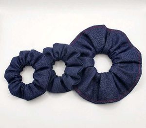 Navy blue Scrunchies Set of 3