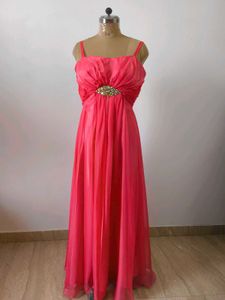 Elegant Coral Gown