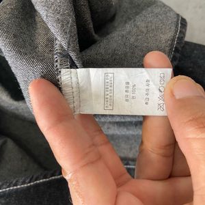 Men's Dark Wash Denim Short Sleeve Shirt