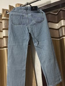 Heart Print Wide Leg Jeans