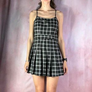 H&amp;M Plaid Mini Pleated dress