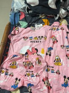 Minnie Mouse Pink Pajama Set 3 piece se