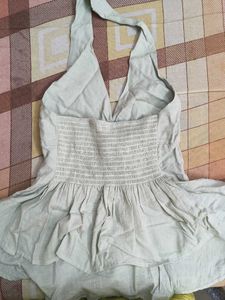 Pale Green Halter Neck Dress