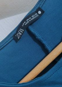 Zara Assymetrical Blue Blouse