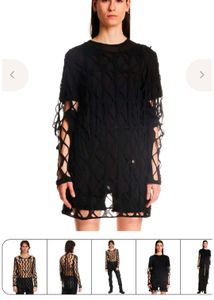 Unique Black Distressed Top