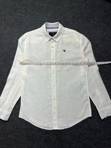 Men's Guess White Linen Shirt
