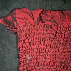 chatpate Red Embellished Spaghetti Strap Top Y2K