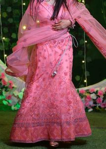 Designer Sabhyasachi Concept Pink Lehnga - Size S