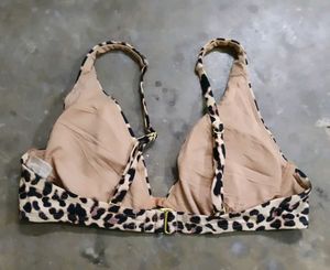 Leopard Print Bikini Top