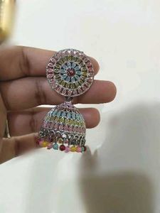 Boho Multicolor Jhumka Earrings