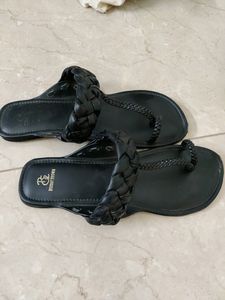 Black Sandal Flats