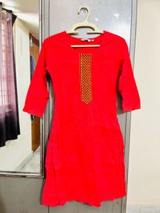 Vibrant Red Kurta